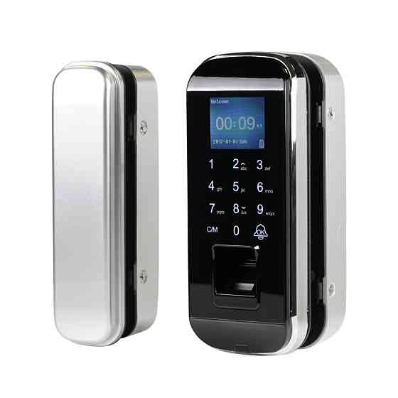 Замок біометричний автономний на скляні двері Trinix TRL-3301BG зі зчитувачем відбитків пальців і карт EM-Marine (65-00002) Київ