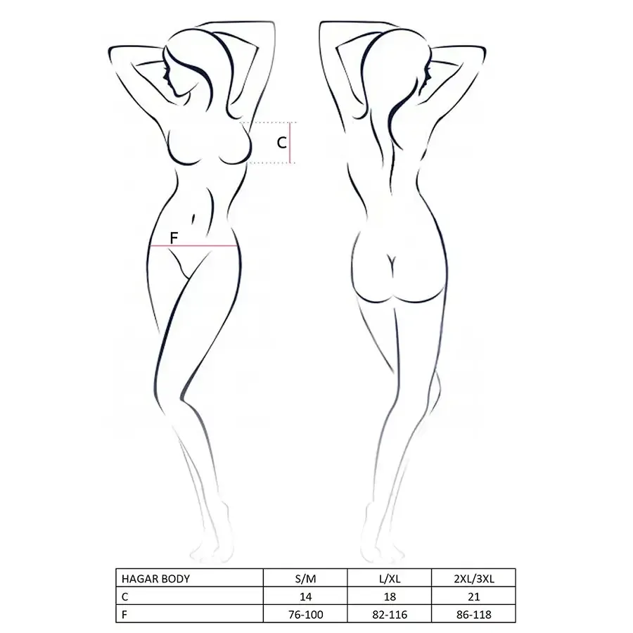 Боді-монокіні Passion Exclusive HAGAR BODY S/M, black Львів - фото 7