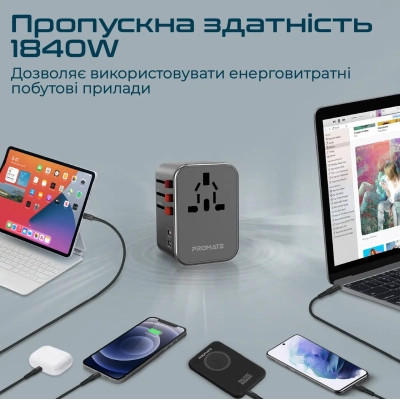 Зарядное устройство Promate tripmate-36w.black Винница - изображение 4