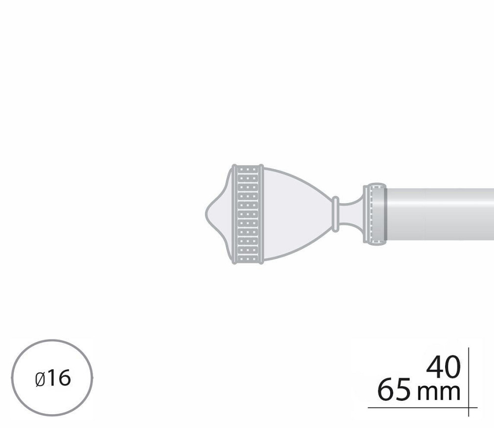 Закінчення для карнизу Orvit ЕТЕРНІЯ 16 мм АНТИК Львів - фото 2