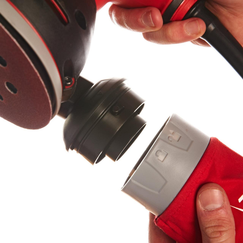 Шліфмашина ексцентрикова MILWAUKEE, ROS 125 E, 300Вт, 125мм (+шліфпапір, пилозбірник, кабель, сумка для Одеса - фото 6