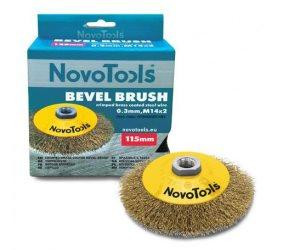 Щітка конус d115мм гофрована латунь NovoTools NovoAbrasive Житомир - фото 1
