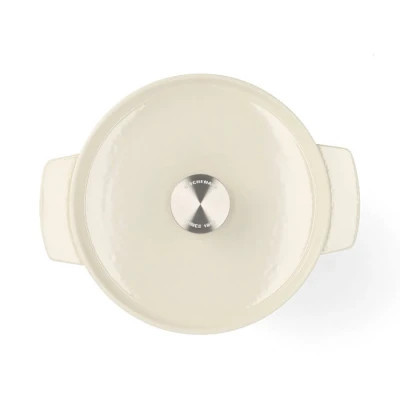 Кастрюля KitchenAid чавунна з кришкою 3,3 л Мигдалевий крем (CC006056-001) Винница - изображение 3