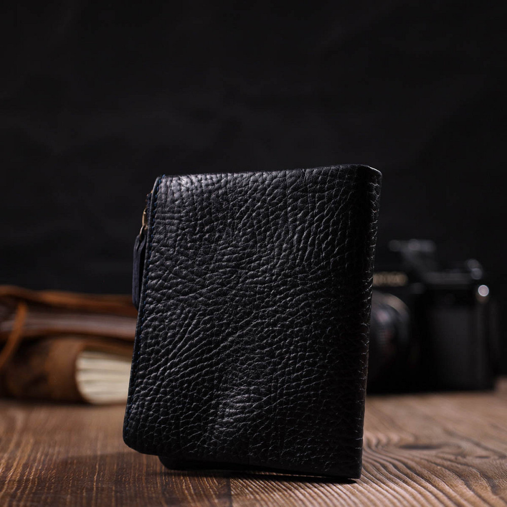 Маленький но вместительный кошелек из натуральной кожи Tony Bellucci 22021 Синий Киев - изображение 2