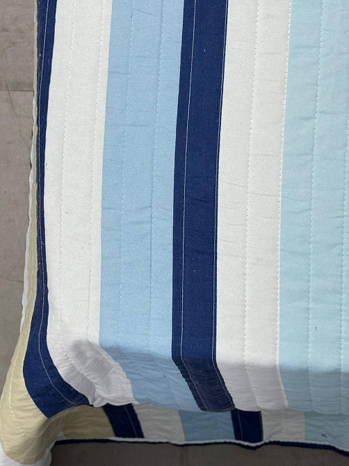 Ecotton Покривало Nostra 240х260 см антиалергенне стьобане мікрофібра L0020 Blue біло-блакитне Киев - изображение 7