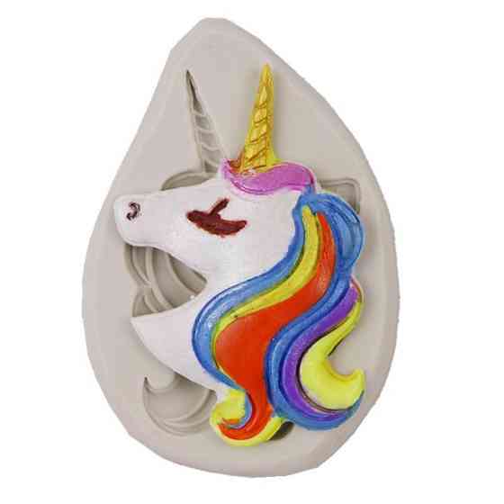 Силиконовая форма Единорог 100 на 65 мм серый Киев