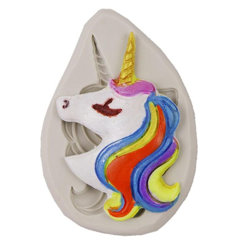 Силиконовая форма Единорог 100 на 65 мм серый Киев - изображение 3
