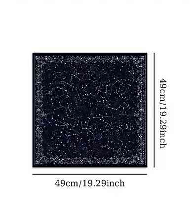 Скатерть для таро и рун со звездным небом, алтарное покрытие для гадания, ткань для карт, 49×49 см Киев