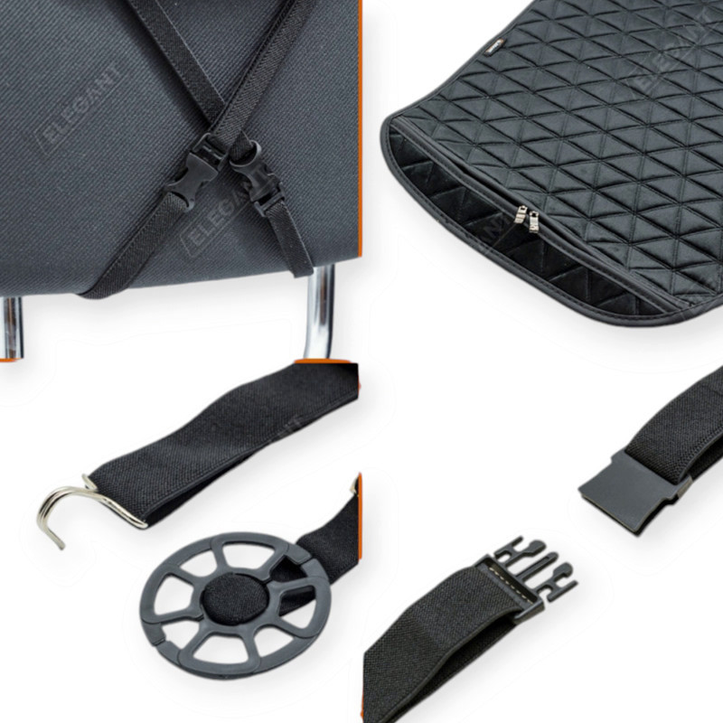 Накидки сидіння elegant milano (передні) трикутник чорний на Мукачево - фото 3