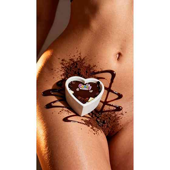 Масажна свічка з ароматом шоколаду Candy Chocolate у формі серця, 70 мл Sex Aura Київ