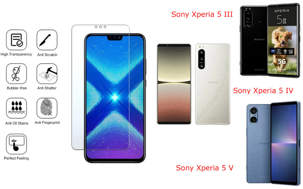 Защитное стекло NeoGlass для Sony Xperia 5 III, Xperia 5 IV, Xperia 5 V – ультрапрозрачное и устойчивое Киев - изображение 4