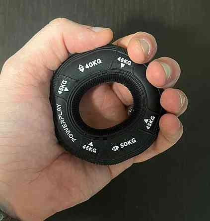 Еспандер кистьовий силіконовий PowerPlay PP-4331 Hand Grip Hard 40-45-50 кг. Чорний Кам'янське