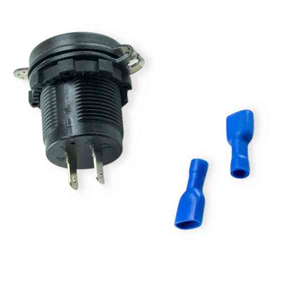 Гніздо врізне 1 USB швидка зарядка QC 3,0 12-24В, вольтметр, амперметр, підсвічування синє Мукачево