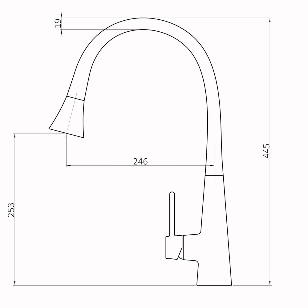Смеситель для кухни Globus Lux LAZER Pro GLPR-203SM-GP (000028923) Киев - изображение 8
