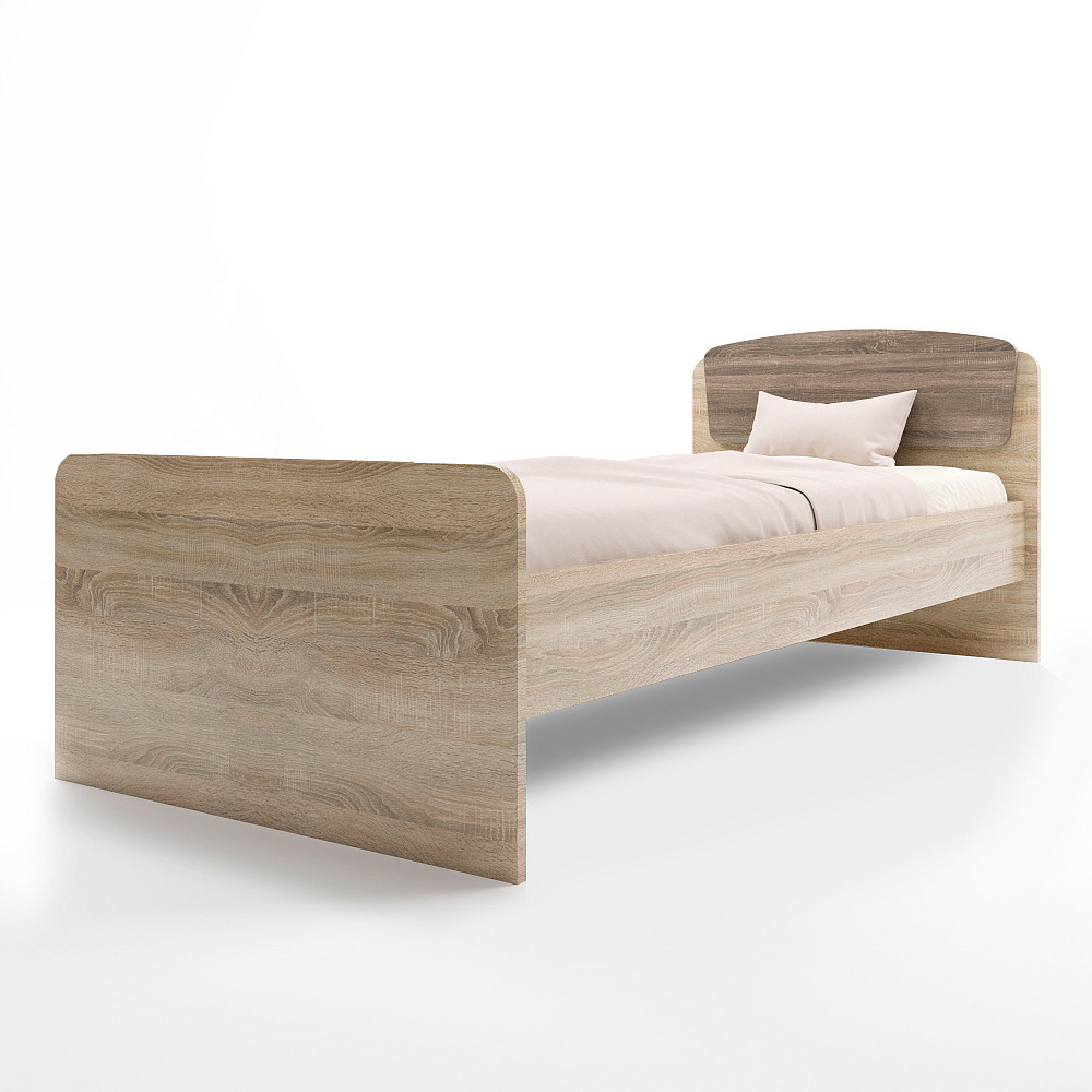 Односпальне ліжко Еверест Асторія-2 80х190 см сонома/трюфель (DTM-2106) Львів - фото 2