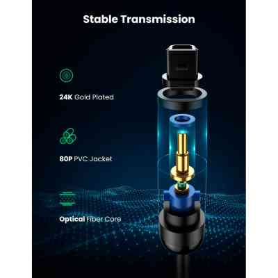 Кабель мультимедійний Optical Toslink 1.5m AV122 black Ugreen (70891) Вінниця