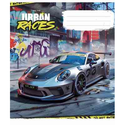 Тетрадь Школярик Time the urban races 48 листов линия (048-3439L) Винница