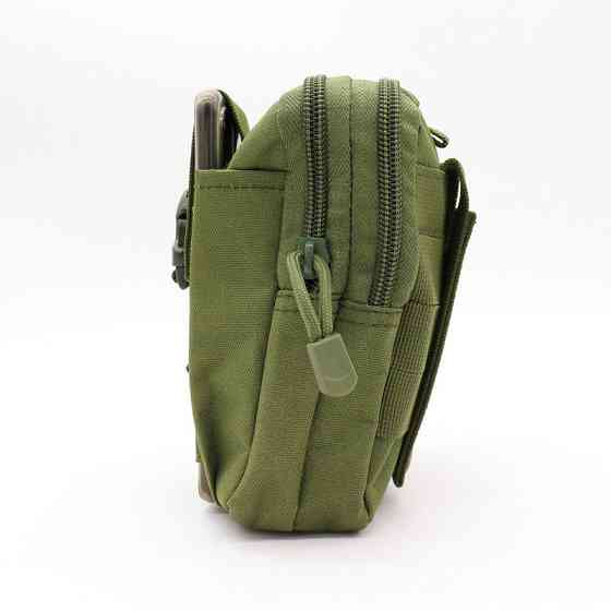 Тактическая сумка на пояс (18х13х3см) A50, с MOLLE, Олива / Армейский мужской подсумок на пояс / Органайзер Киев