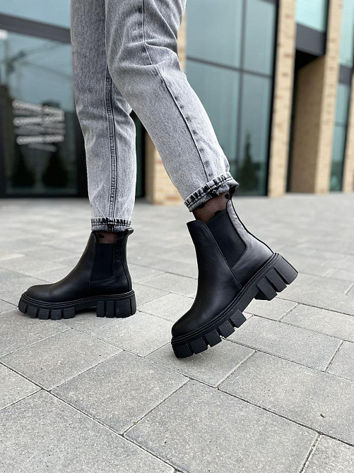 Черевики жіночі GREMMY чорні шкіра натуральна висота 13 см (604/2) Коломыя - изображение 2