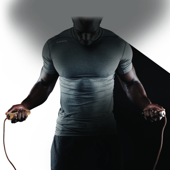 Скакалка York Fitness Leather Skip з дерев'яними ручками Київ