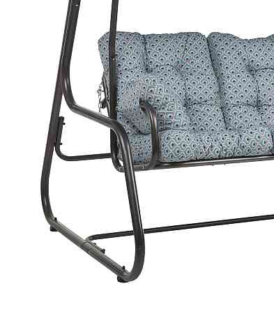 Гойдалка садова Patio Celebes, сіро-бірюзовий геометричний принт Київ