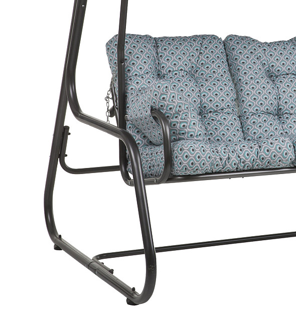 Гойдалка садова Patio Celebes, сіро-бірюзовий геометричний принт Київ - фото 2