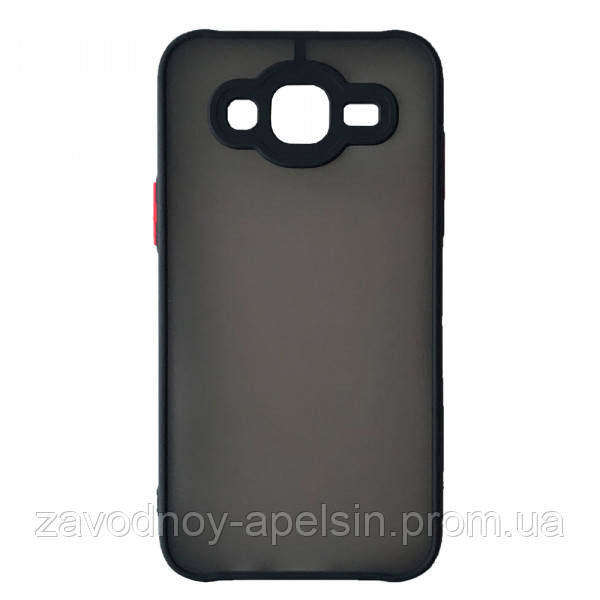 Samsung J5 2015 J500 Матовий чохол TPU+PC (чорний) Одеса - фото 1