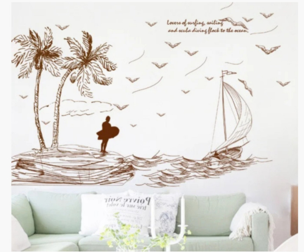 Інтер'єрна наклейка на стіну Серфінгіст Київ - фото 3