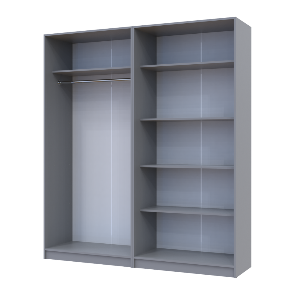 Комплект Doros Промо з полицями Сірий 2+2 ДСП 180х48х204 DRS-011627 (80737771) Дніпро - фото 4