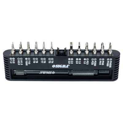 Викрутка Sigma з бітами 1/4 &quot;24шт CrV для мобільних телефонів (пласт кейс) (4003251) Вінниця - фото 7