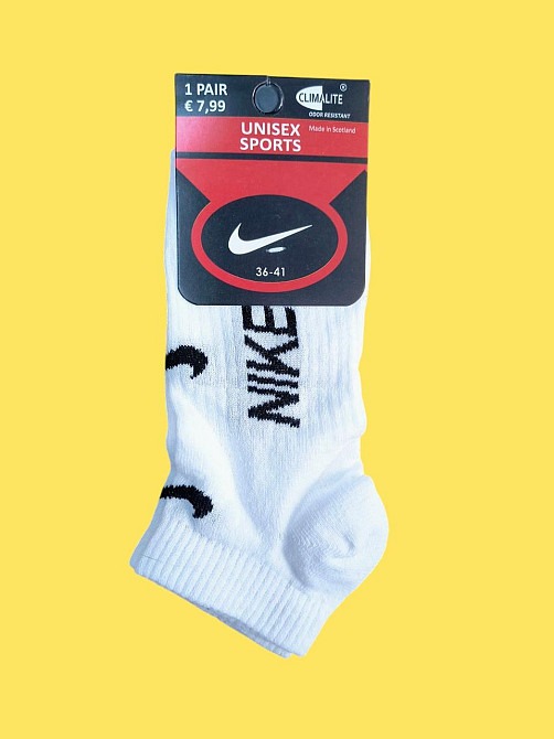 Жіночі шкарпетки низькі брендові 6 шт. білого кольору Nike D6 41-44 Київ - фото 3