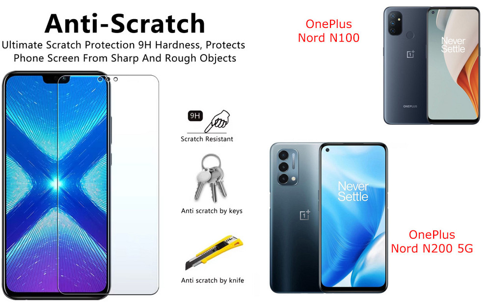 Захисне скло NeoGlass для OnePlus Nord N100, Nord N200 5G – надпрозоре та стійке Київ - фото 1