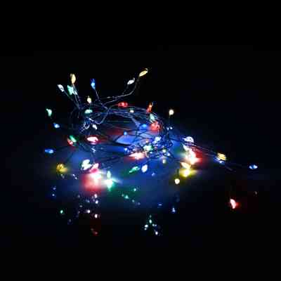 Гирлянда YES! Fun Кластер на медном проводе 50 LED Разноцветная 1 м Статическая Батарейки (975019) Винница