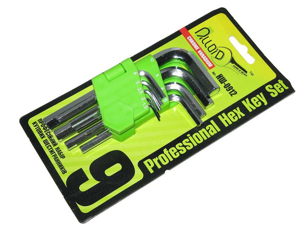 Набір шестигранників 9 пр. Alloid НШ-0912 1.5-10мм (наб.) Вінниця - фото 1