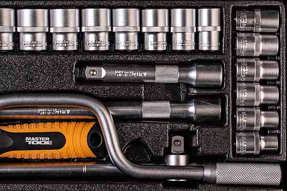 Набор торцевых насадок MASTERTOOL PROFI CrV 1/2