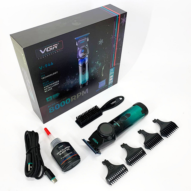 Аккумуляторный универсальный триммер для стрижки VGR V-946, Машина для стрижки в домашних условиях XM-96 Львов - изображение 1