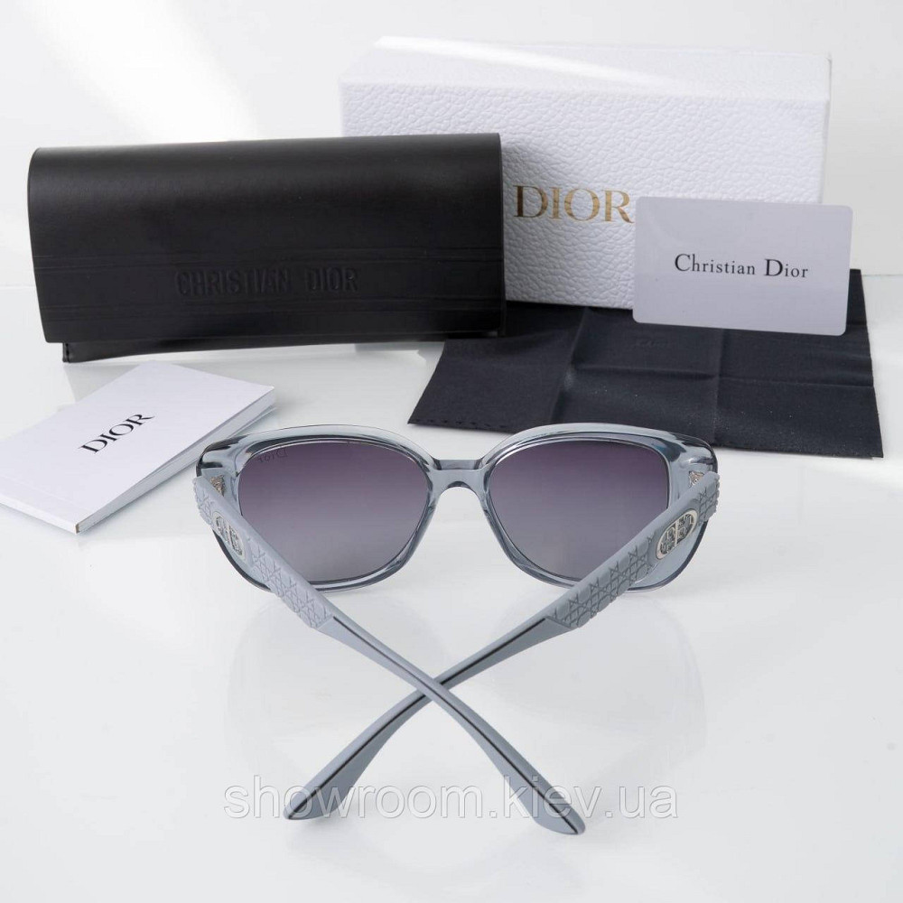 Сонцезахисні жіночі брендові окуляри з поляризацією (1552) сірі Київ - фото 3
