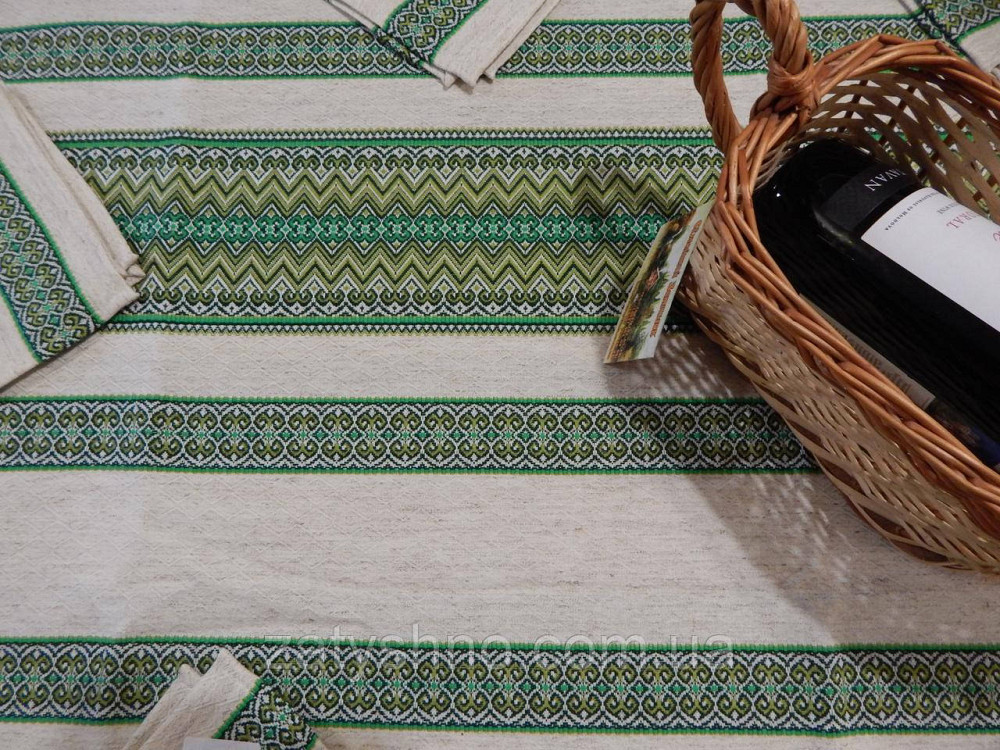 Зелена скатертина вишита на подарунок Київ - фото 9