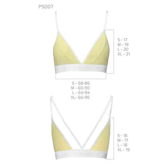 Спортивний топ з подвійними бретелями Passion PS007 TOP M, yellow Sex Aura Київ