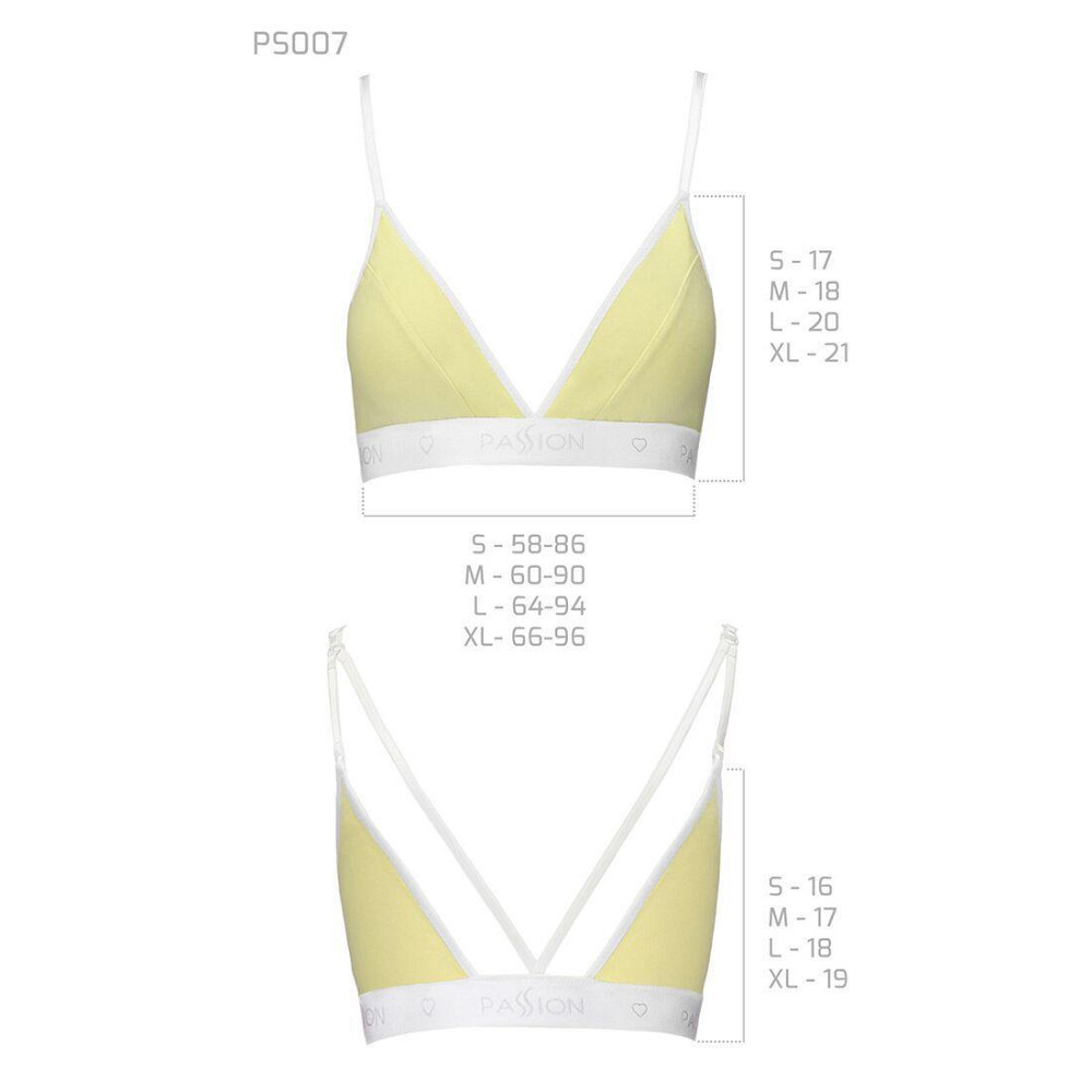 Спортивний топ з подвійними бретелями Passion PS007 TOP M, yellow Sex Aura Київ - фото 5