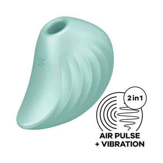 Вакуумний кліторальний вібратор - Satisfyer Pearl Diver Mint Sex Aura Київ