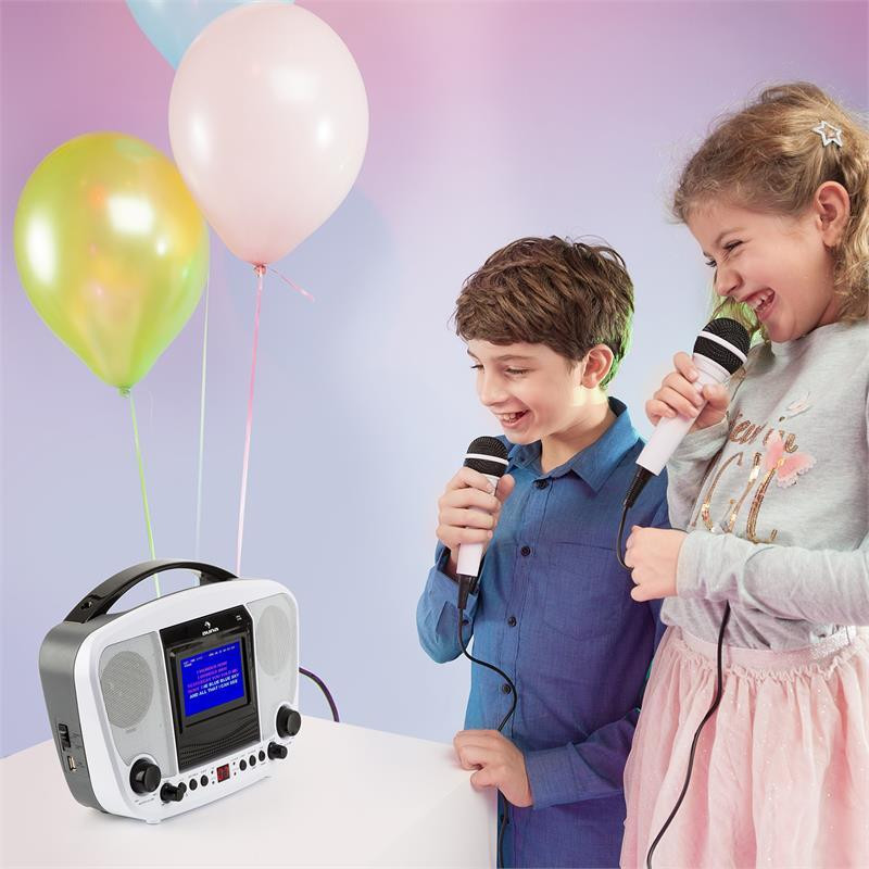 Караоке-система KaraBanga с микрофоном Kara Dazzl Bluetooth белый (Германия, читать описание) Ровно - изображение 2