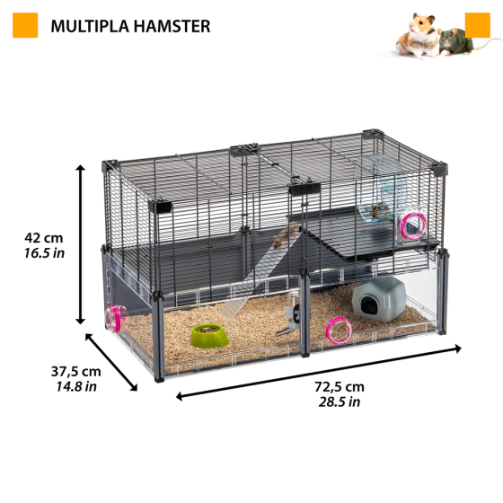 Модульна клітка для хом'яків і мишей з аксесуарами Ferplast Multipla Hamster (Ферпласт Мультипла Хамстер) Запоріжжя