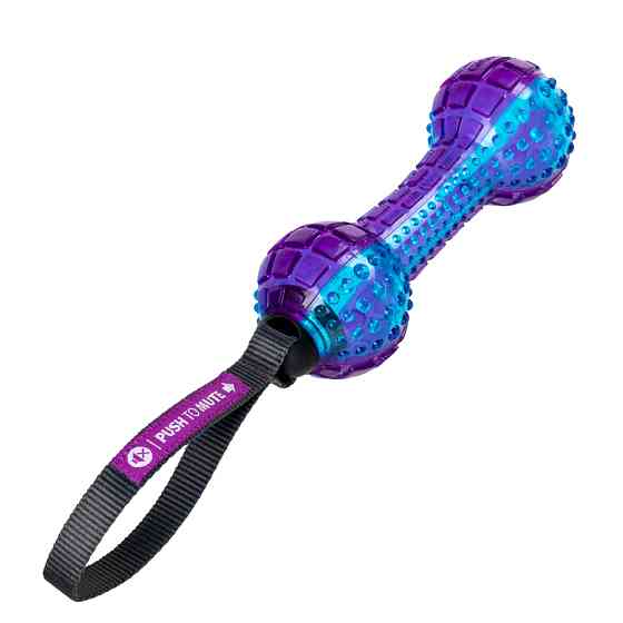 Іграшка для собак Гантель з пищалкою, що вимикається GiGwi Push to mute, TPR гума, нейлон, 18 с Коломия