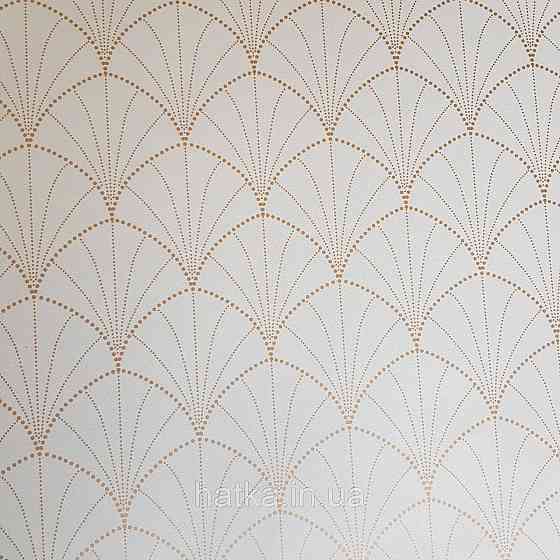 Шпалери вінілові на флізелін Caselio The Place to bed 0.53х10 м геометрія фігури смуги золотом на салатовому Київ