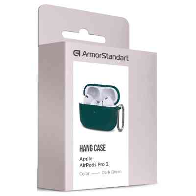 Чохол для навушників Armorstandart Hang Case для Apple AirPods Pro 2 Dark Green (ARM68591) Вінниця