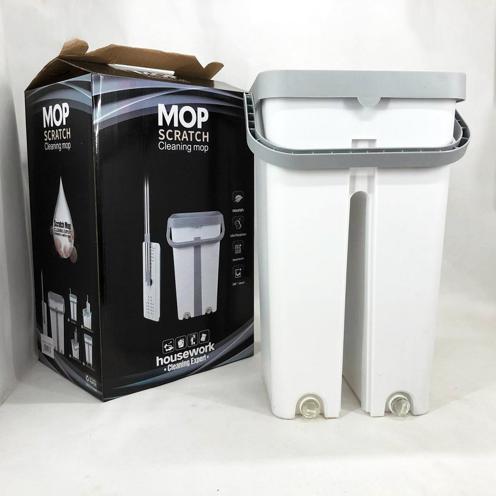 Швабра с ведром и самоотжимом Швабра лентяйка, Удобная швабра и ведро с насадками отжимом CR-79 Киев - изображение 1