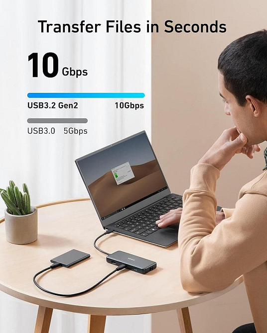 USB-хаб Anker USB-C 8-в-1 Black (A83830A2) ( 29558 ) Харків - фото 4