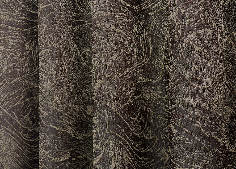 Комплект готовых штор VR-Textil Жаккард Fantasy № 1630ш Шоколадний с бежевым 150х290 см 2 шт (33-0534) Киев - изображение 7