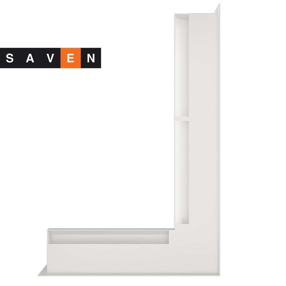 Вентиляційна решітка для каміна кутова права SAVEN Loft Angle 60х600х400 біла Львів - фото 3